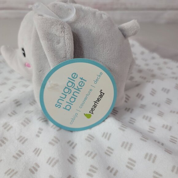 Pearhead Elephant Lovey Plush Gray 13" Snuggle Blanket Satin Security Sooth NWT - Picture 8 of 10